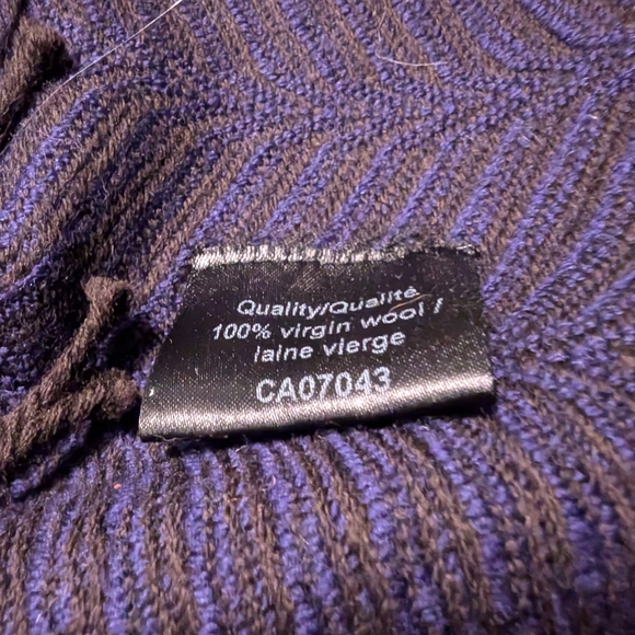 Men's Barbarossa wool scarf, 12"x68". - Picture 3 of 7